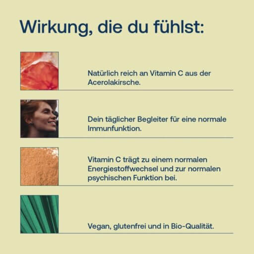 Acerola Pulver BIO 200 g - Wirkungen