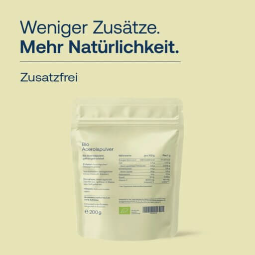 Acerola Pulver BIO 200 g - mehr Natürlichkeit