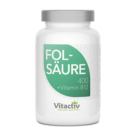 Folsäure 400 mit Vitamin B12 100 Kautabletten