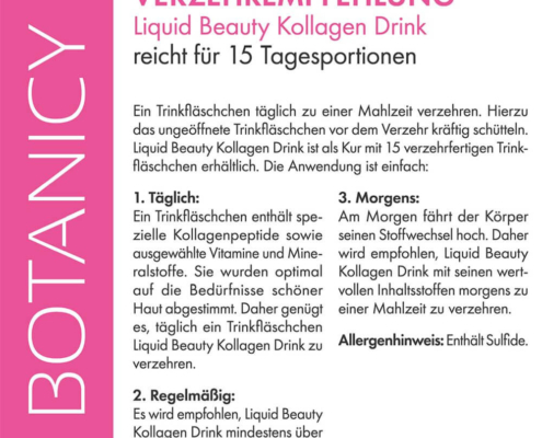Liquid Beauty Kollagen Drink Verzehrempfehlung