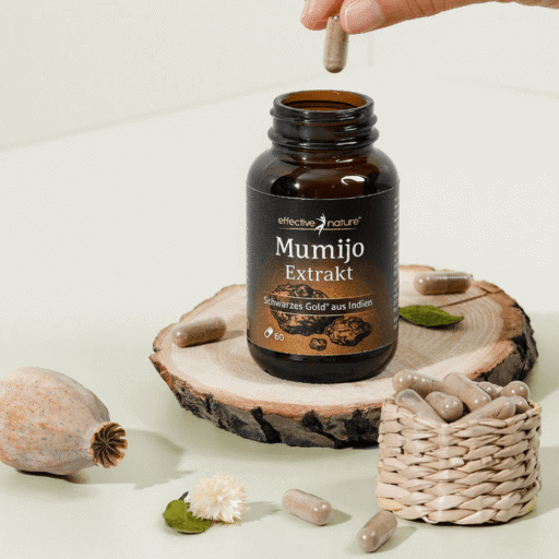 Mumijo Shilajit Extrakt – Schwarzes Gold 60 Kapseln - Präsentation