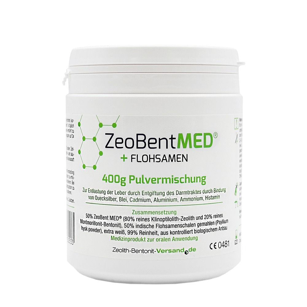 ZeoBent MED Detox Pulver mit Flohsamen 400 g